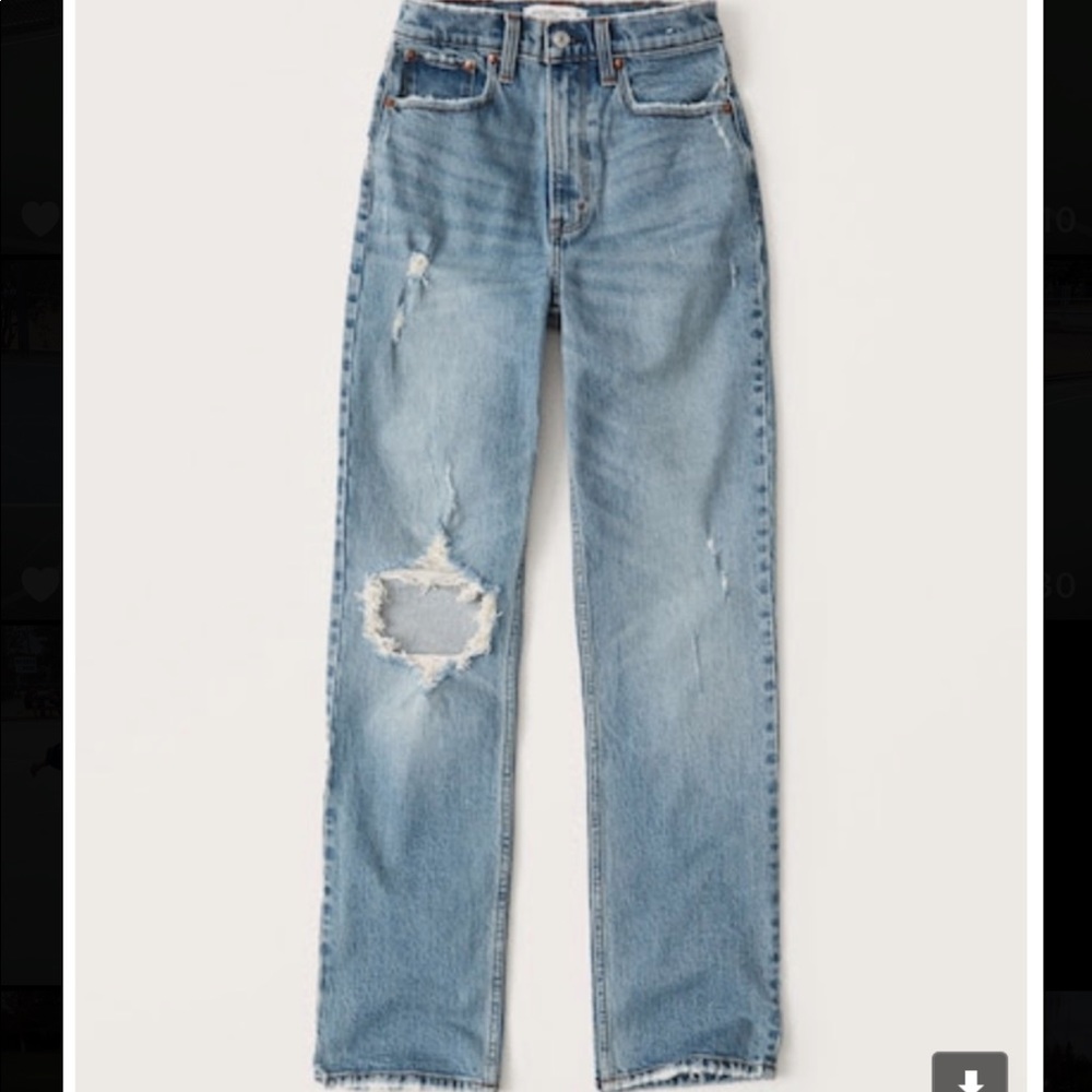 90s ultra high rise straight jeans
